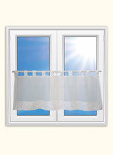Design Schlaufen Scheibengardine kleine Sterne (leuchtend)
